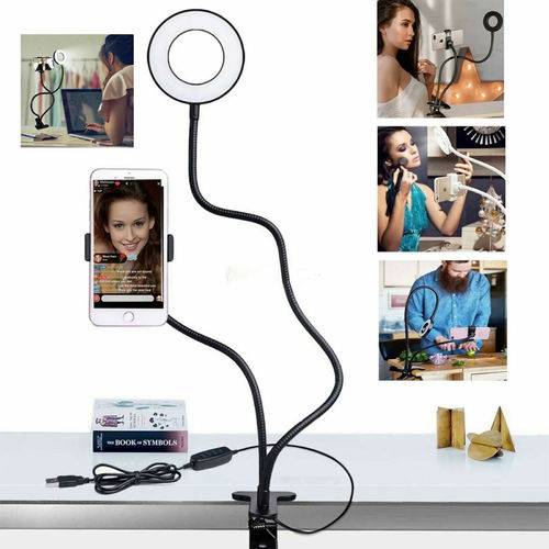 Anneau Lumière Dimmable Éclairage Téléphone Selfie Tripod Stand Maquillage Lampe Live