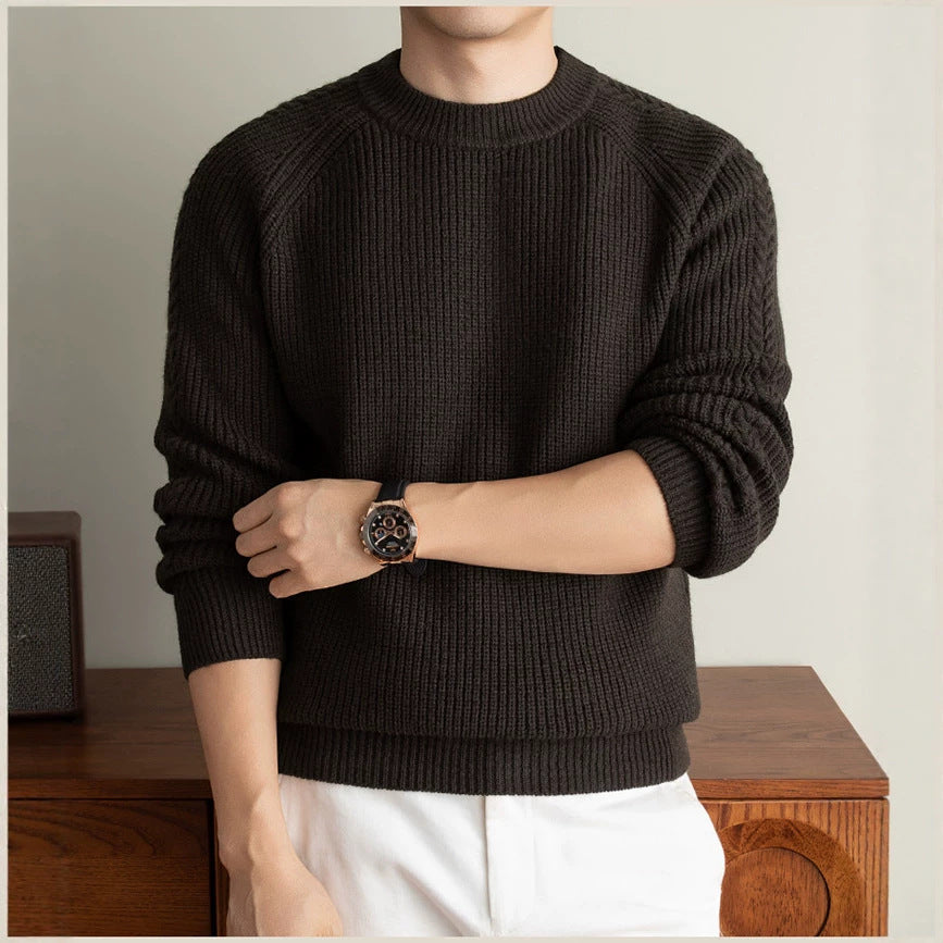 Col rond Couleur solide tendance confortable et doux