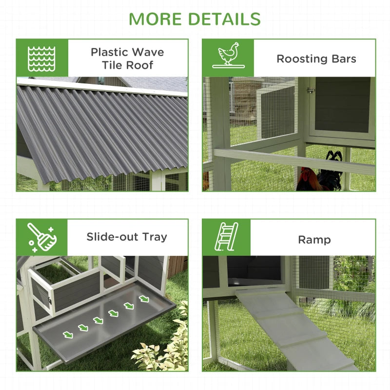 Coop de poulet en bois avec cour