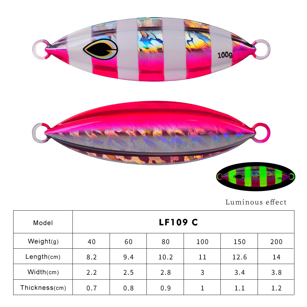Lueur lumineuse en métal submergé pour la pêche en mer