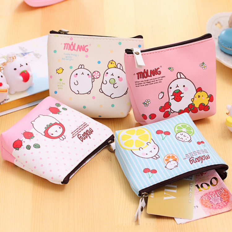 0583 Creative Potato Rabbit Zero Wallet Coréen Version PU Imperméable Main avec petite poche