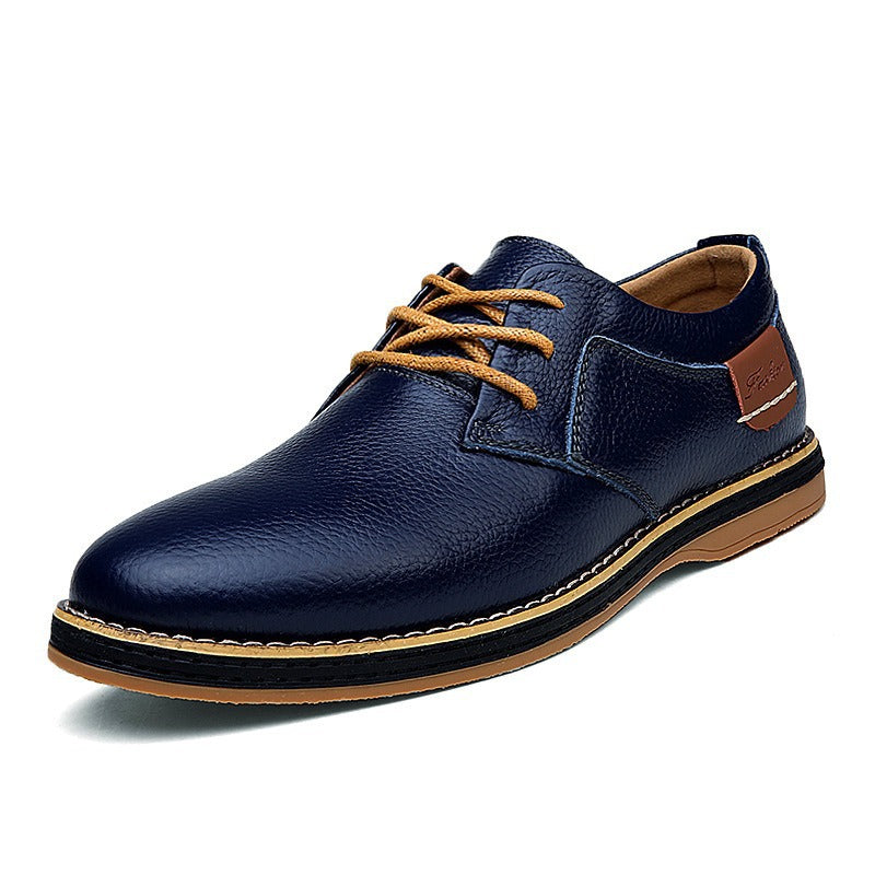 Chaussure en cuir casual avec pointure à la main