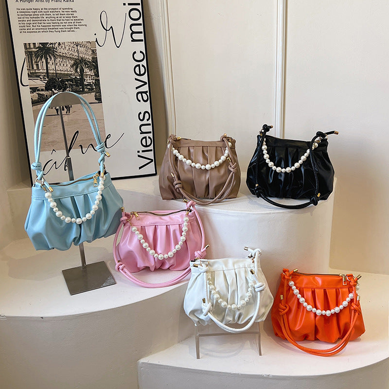 Sac en chaîne de perles ravagées pour femmes