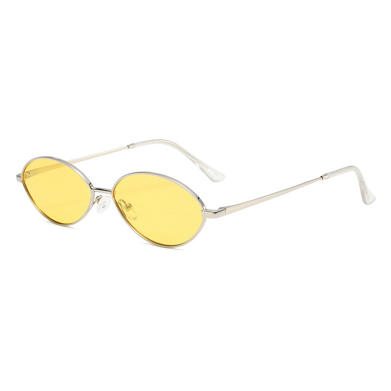 2324P Lunettes de soleil ovales en métal polarisé Lunettes de soleil rétro décontractées Commerce extérieur Amazon Tk