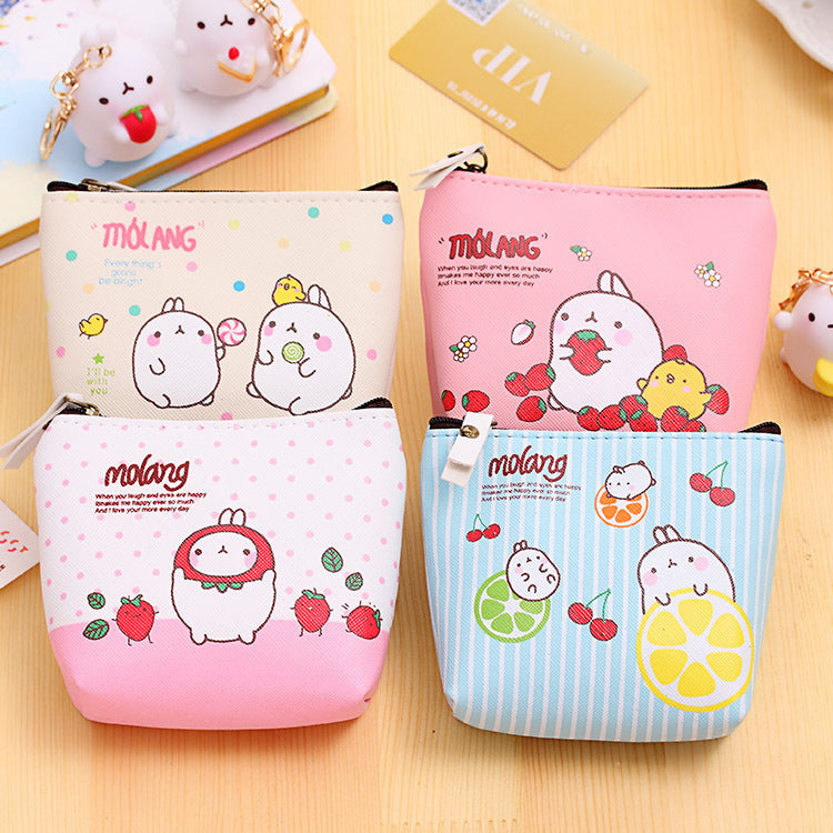 0583 Creative Potato Rabbit Zero Wallet Coréen Version PU Imperméable Main avec petite poche