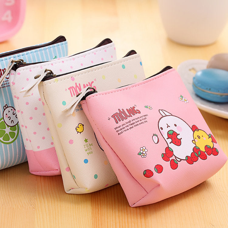 0583 Creative Potato Rabbit Zero Wallet Coréen Version PU Imperméable Main avec petite poche