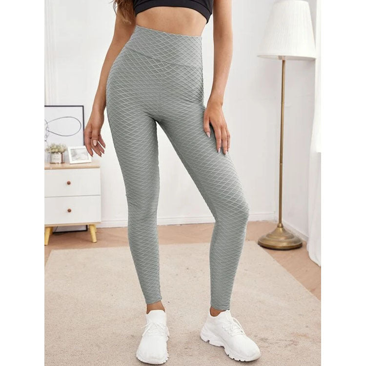 Pantalon de fitness stretch Jacquard High Waist Tight Exercice Pantalon de yoga