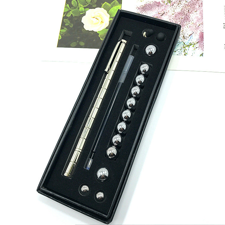 Stress Reducer Relief Toys Cadeau Boîte amusante en or noir Kits Fidget stylo polaire magnétique avec