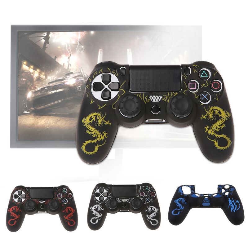 Laser Camouflage Silicone Manches en caoutchouc Motif Dragon Manche de protection