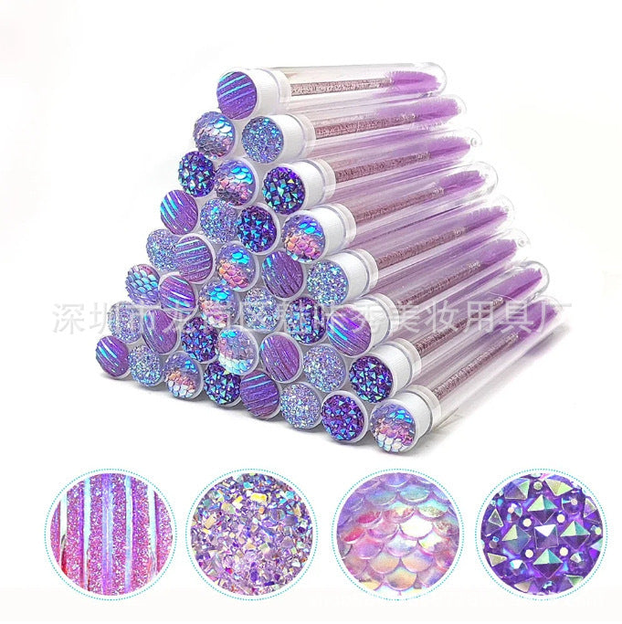 10 - 50 PCs jetables cils et brosses Mascara Diamond Lash Spoolie Wands pour maquillage