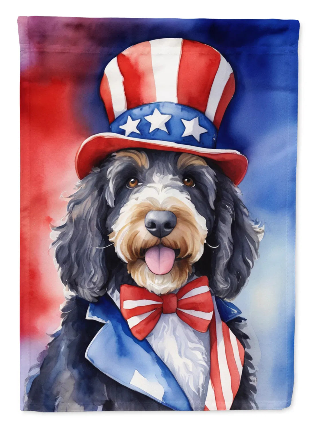 Bernedoodle Patriotique American Garden Flag Mailbox Flag Drapeau décoratif Bannière de drapeau Outsid