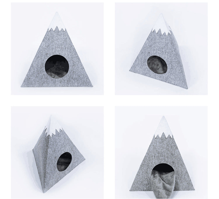 Forme de montagne de neige semi-fermée Felt Pet Kennel