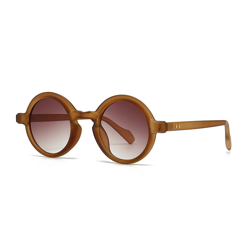 Lunettes de soleil européennes et américaines Retro Artistic Charm Style INS Lunettes de soleil rondes