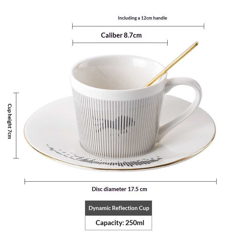 Creative Moer Stripe Six modèles Réflexion physique dynamique Coupe de café en céramique