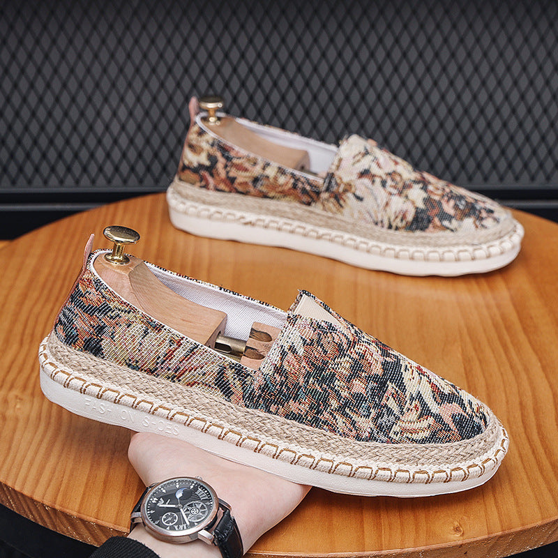 Chaussures Casual Fisherman brodées avec des motifs floraux