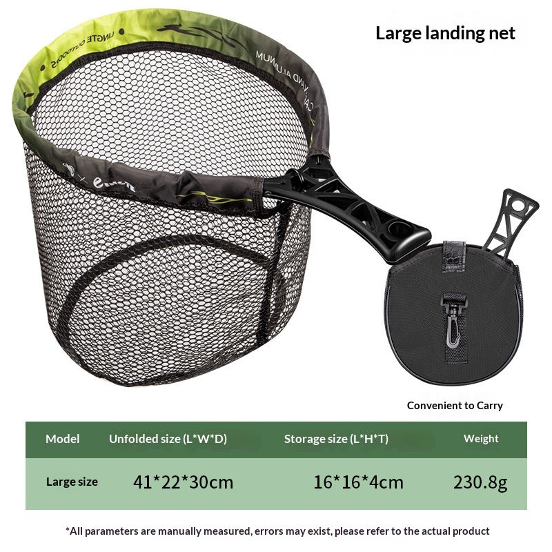Net pour la pêche à la lure pliable petit atterrissage net ensemble complet tout-en-un