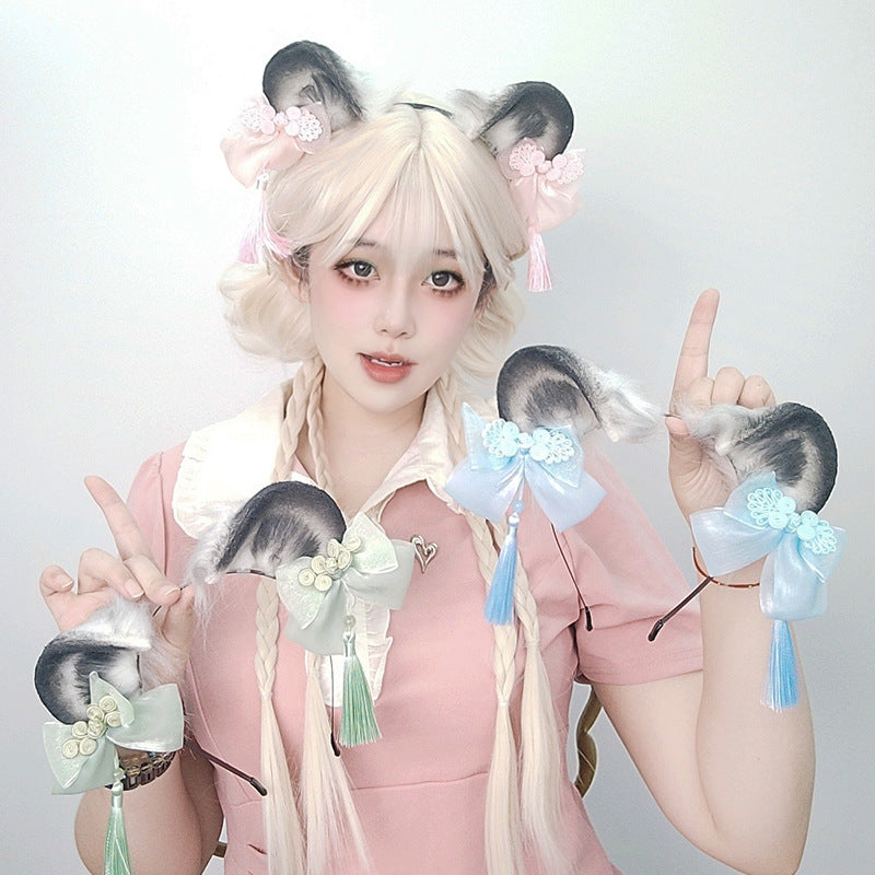 Style ancien Han vêtements chinois Tassel Lolita style chinois Panda animaux oreilles bande