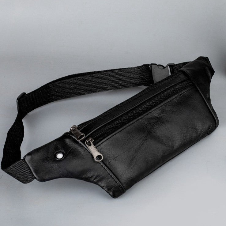 En cuir véritable en cuir Sports Waist Pack pour hommes