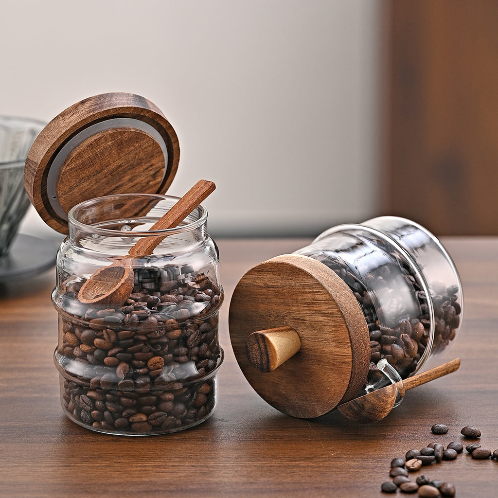 1 Pcs 25 Pots de café en verre OZ avec cuillères
