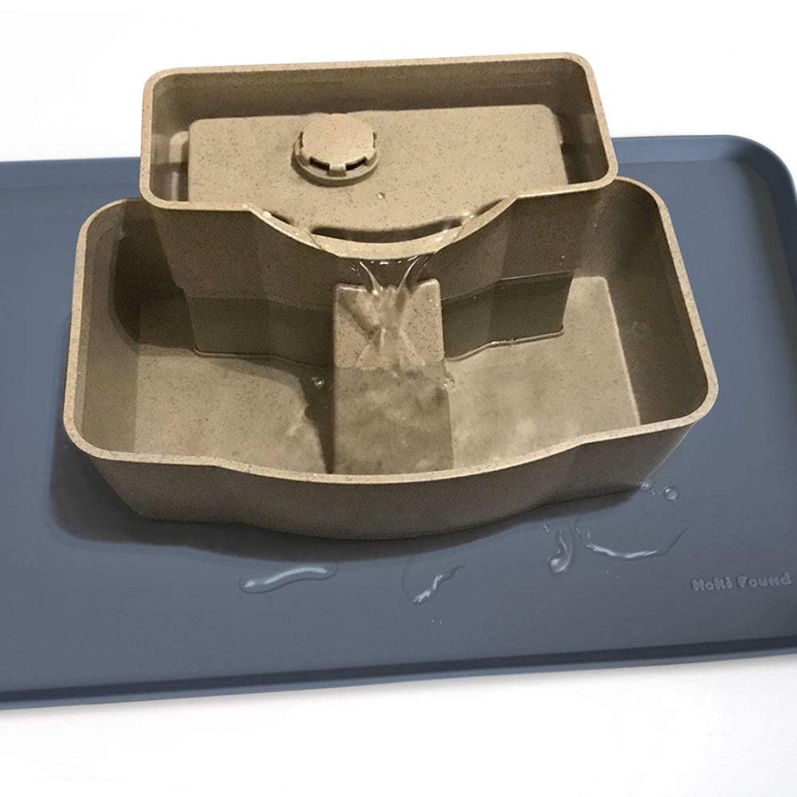 Waterproof feeding mat with raised edges, for dogs and cats