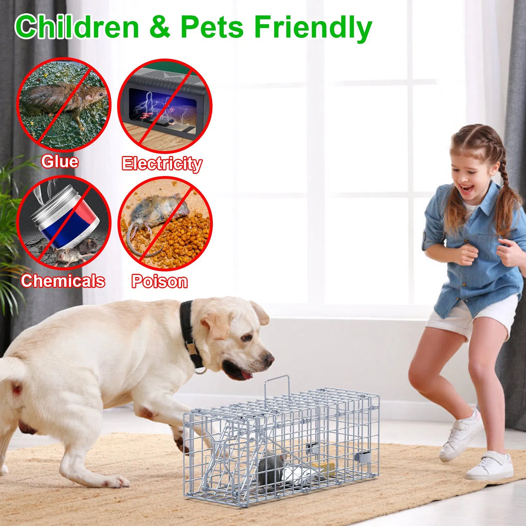 Cage de piège à rats réutilisable à haute sensibilité 2Pack – Déclencheur d'un lot rapide