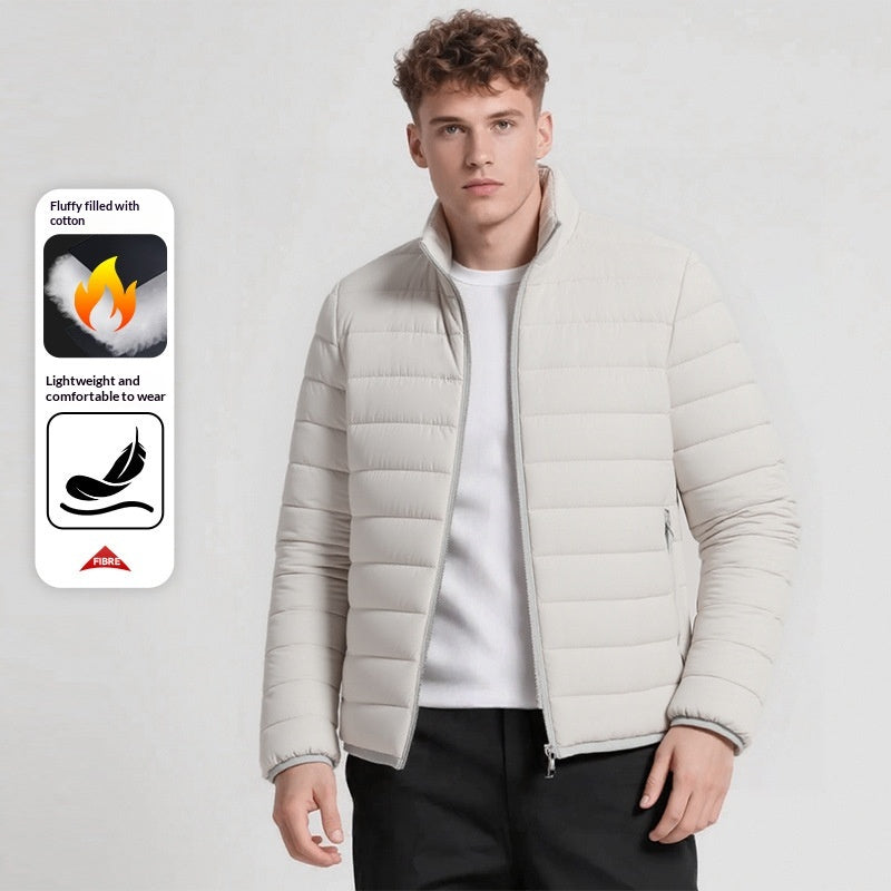 AutomneHiver Casual chaud hommes Stand-collar veste courte