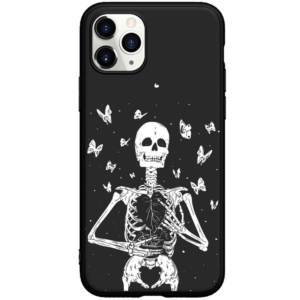 Horreur Pirate Halloween Phone Case Trendy Dark Style Crâne blanc