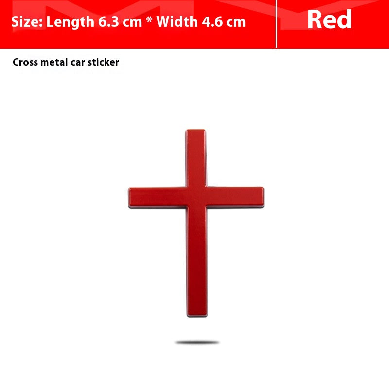 Autocollant en métal 3D Cross Bumper Stickers