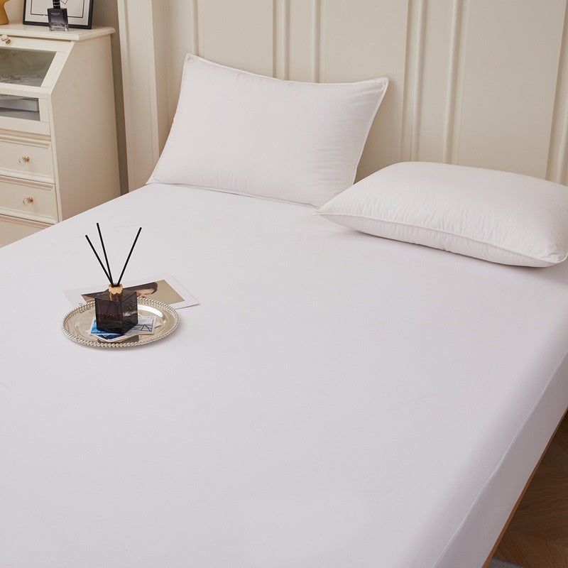 Pure White Hotel-Grade Stain-Resistant and Waterproof Mattress Cover