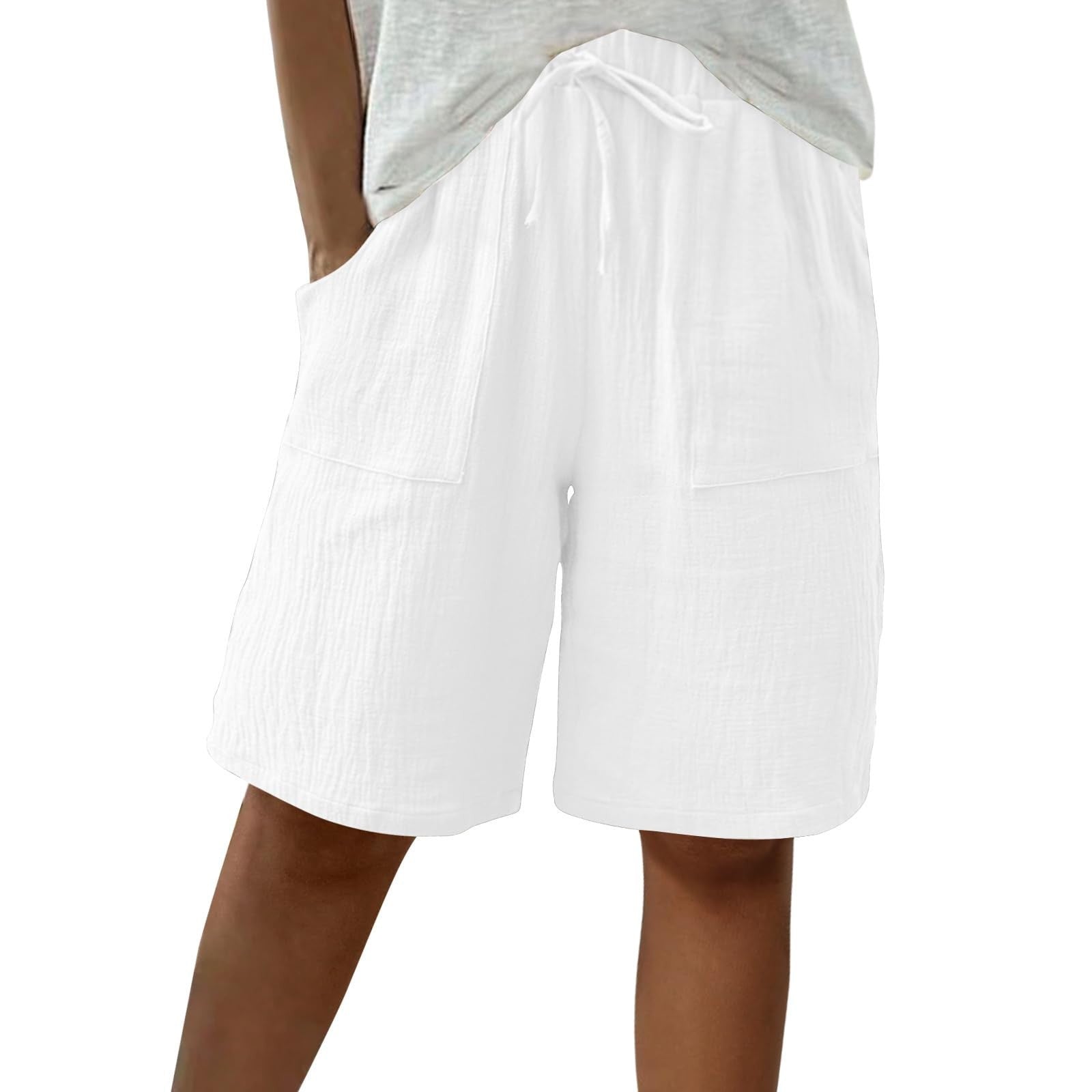 Short en coton lin
