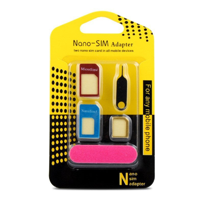 Metal SIM Support Sleeve Card Slot Standard pour Micro SIM Phone Restorer Aluminium Alliage Fiv