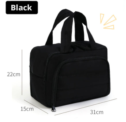 Double ouverture cosmétique sac-noir-1 pièce