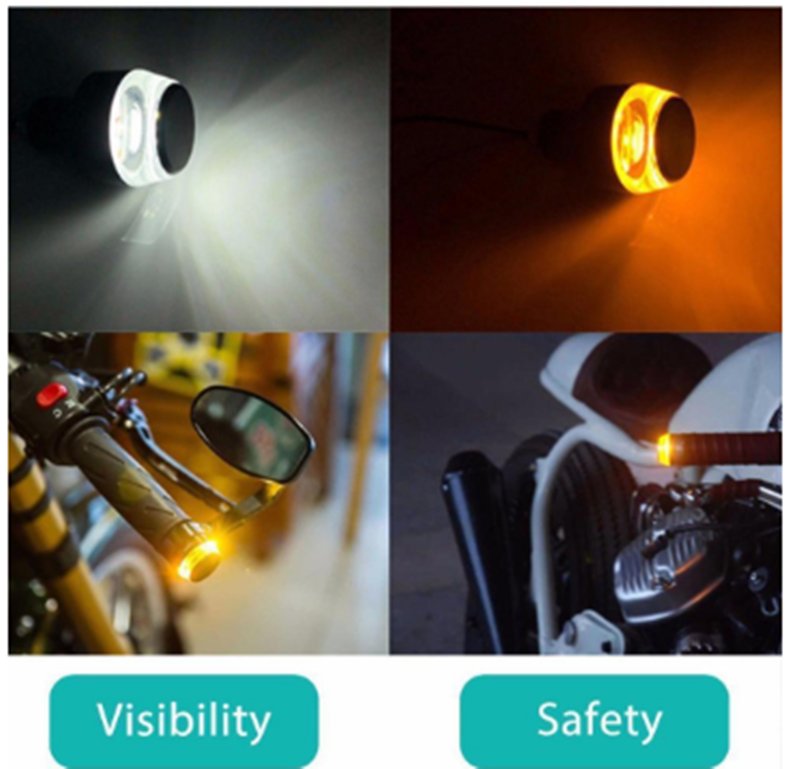 Poignée de moto de mode Led Tour Signal lumineux