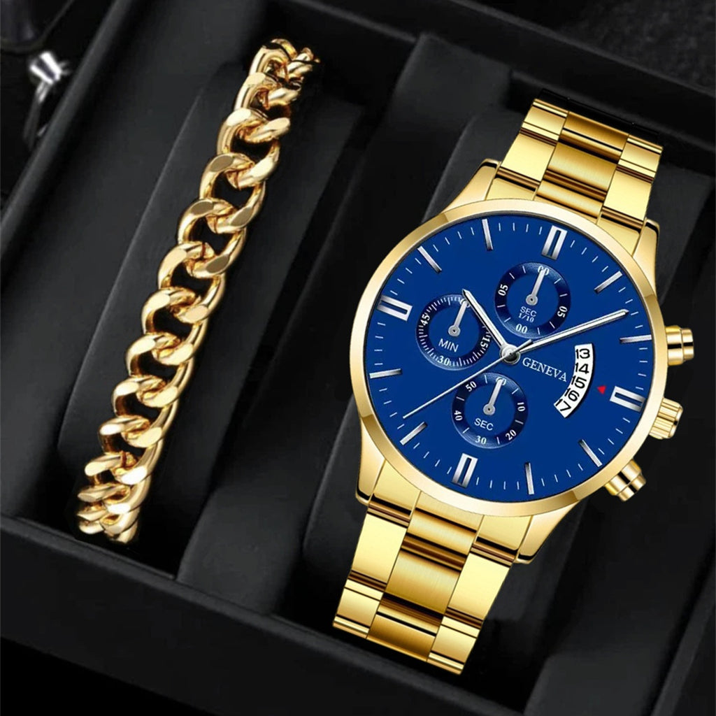 Calendrier Montres en acier Montres en quartz pour hommes