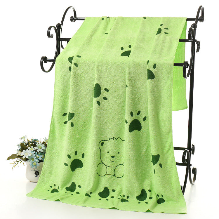 Doucement absorbant Cartoon Imprimer Serviette de bain Embossée