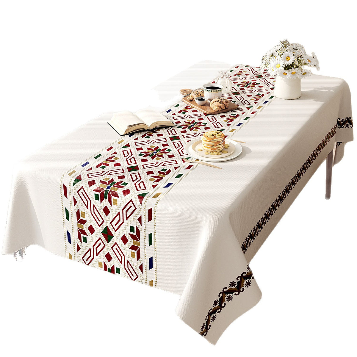 No-wash, waterproof, oil-resistant, ethnic-style fabric