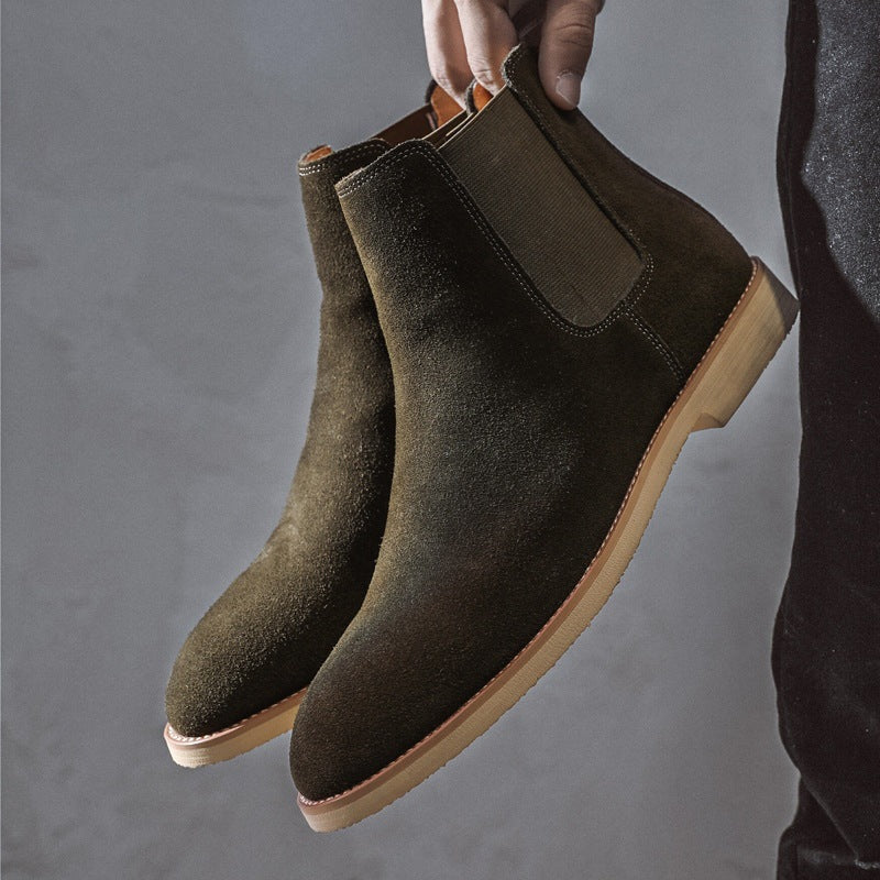 Bottes de Chelsea Homme AutomneHiver Suede Haut de gamme