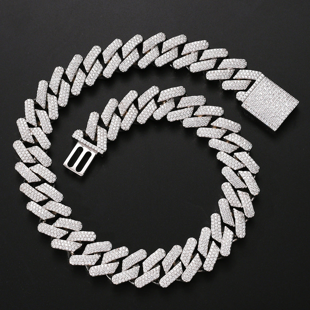 Collier complet de hip hop de zircon