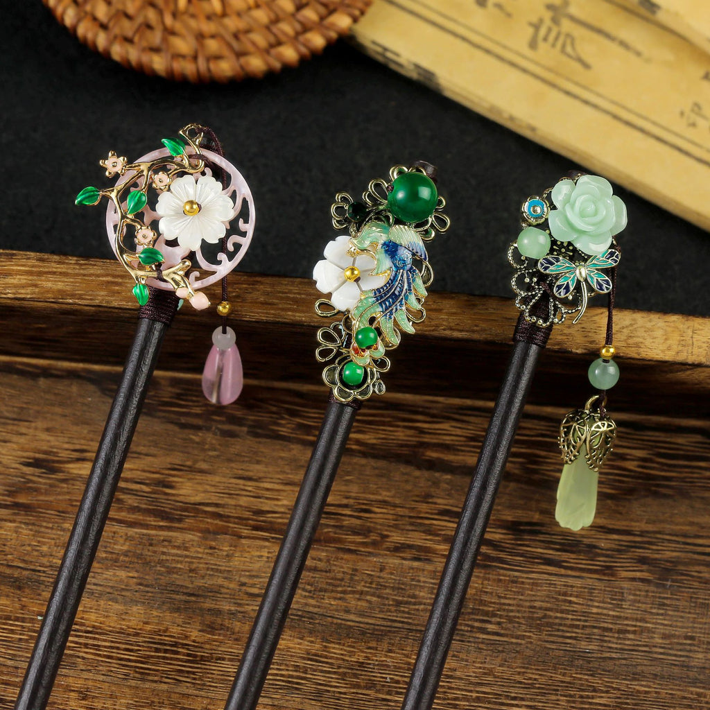 Épin à cheveux en bois de style chinois pour Updos