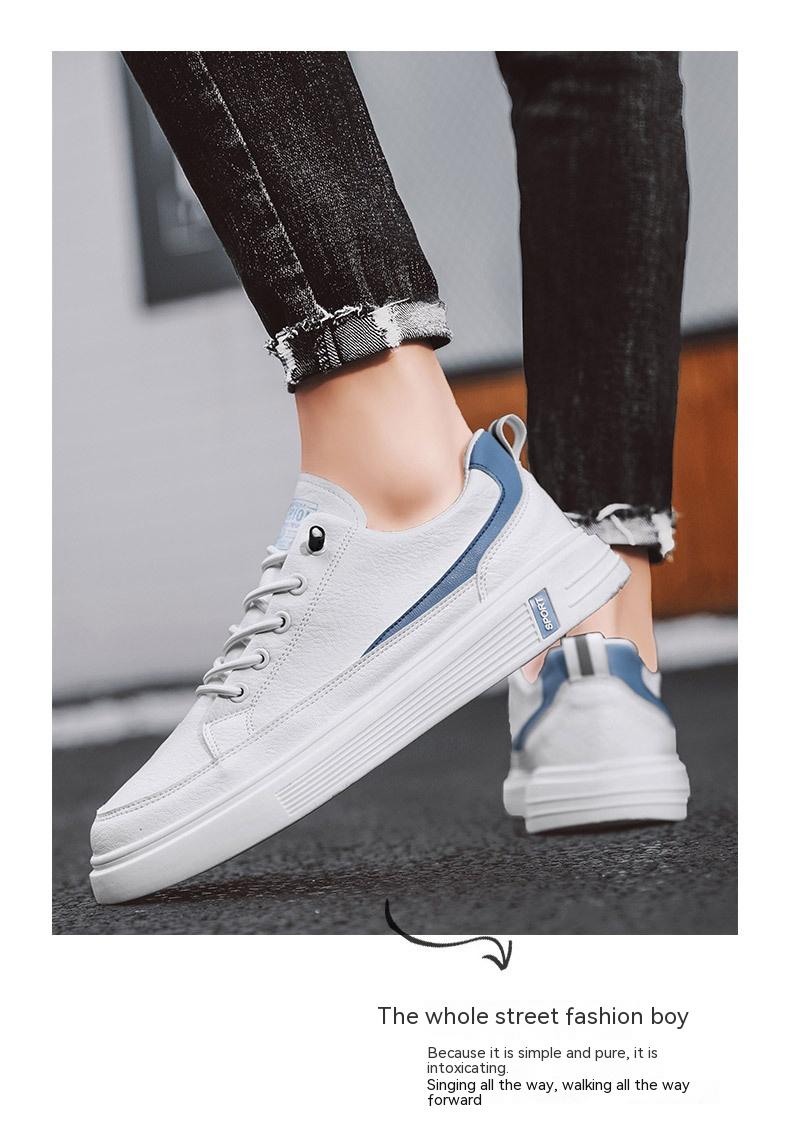 Style coréen Fashionable All-match Blanc Chaussures Homme mince Casual Respirant Toile Sneaker