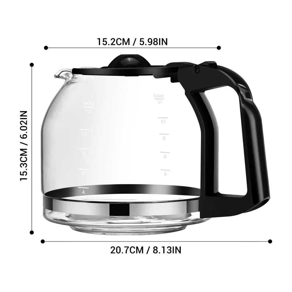 Carafe de remplacement en verre de 12 tasses (2 packs)