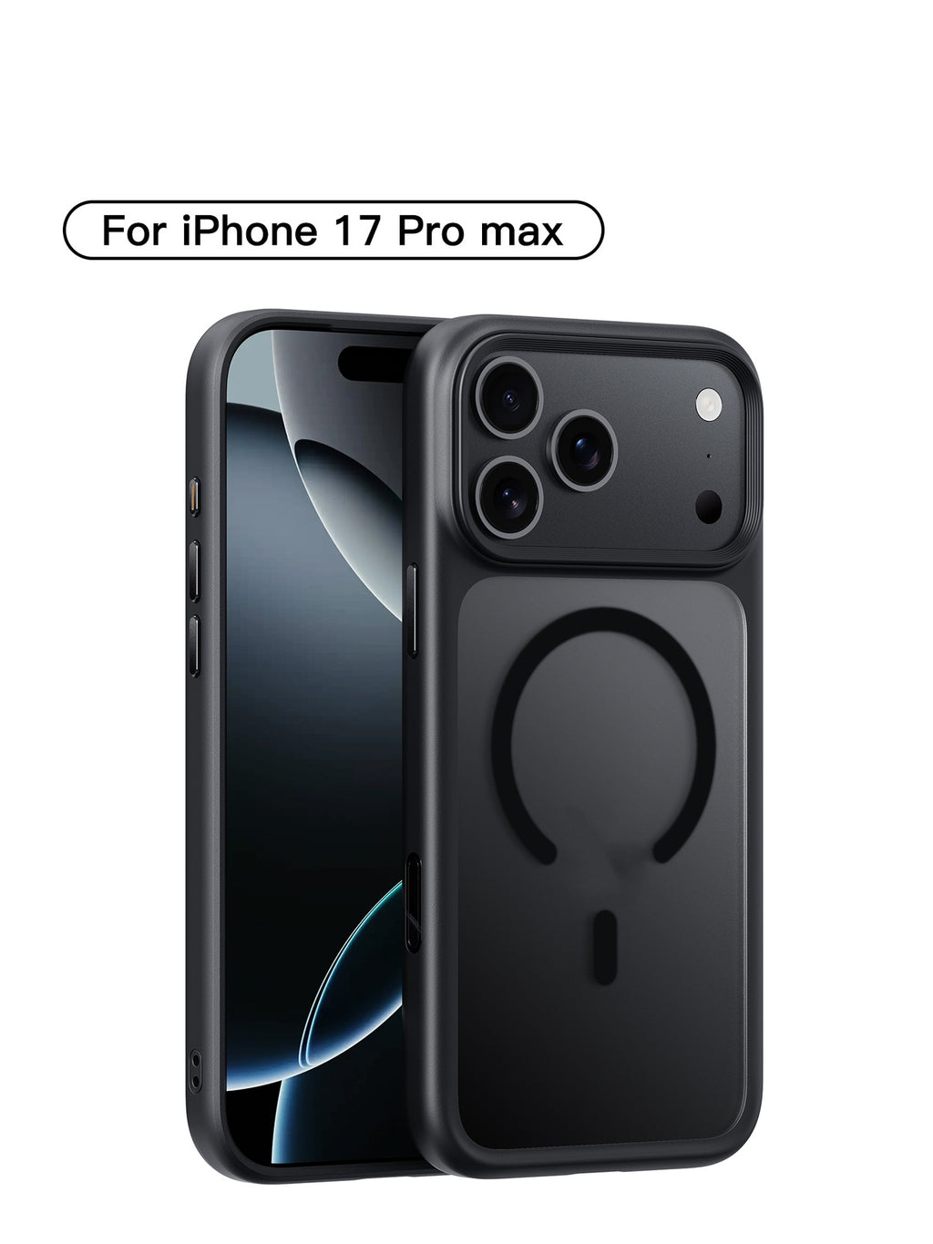 Applicable à 17ProMax Phone Case Skin Feeling Grosted Transparent magnétique résistant à la chute