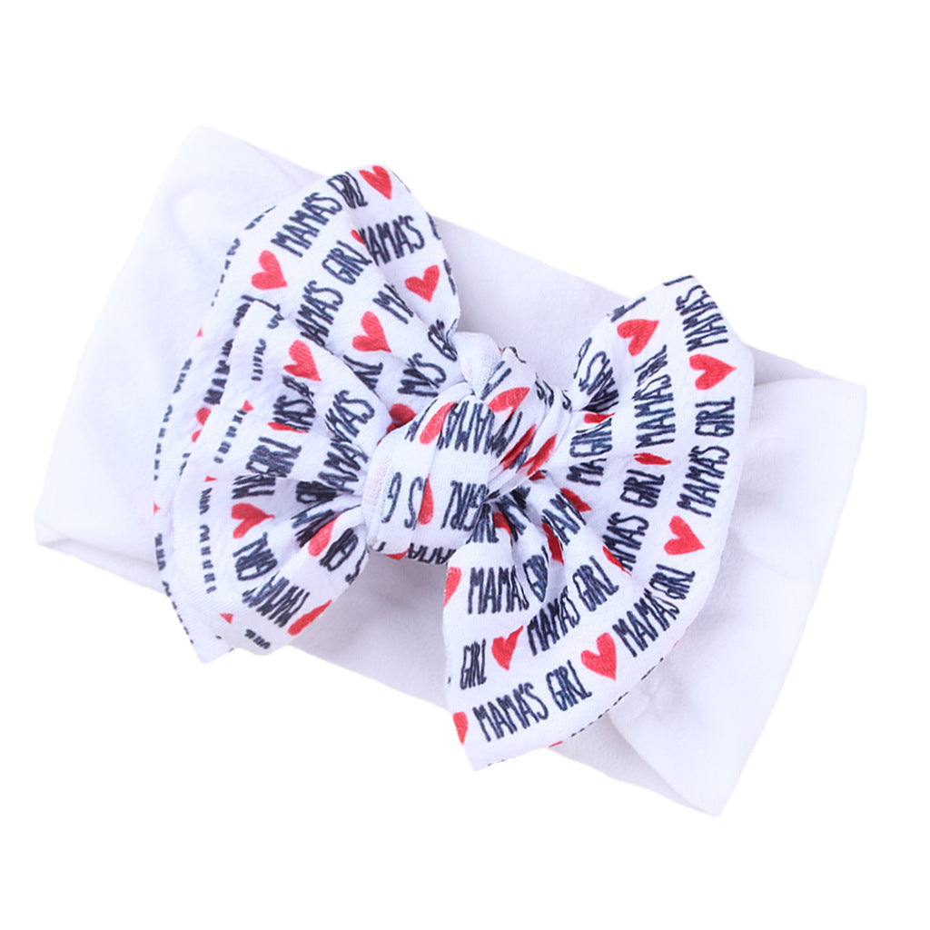Mode Enfants Double couche imprimé Bow Bandana