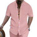 Homme Casual Loose-fit à manches courtes Beach Button-up Top