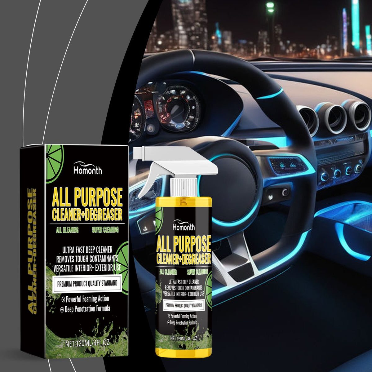 HOMONTH Multipurpose Automotive Interior Cleaner