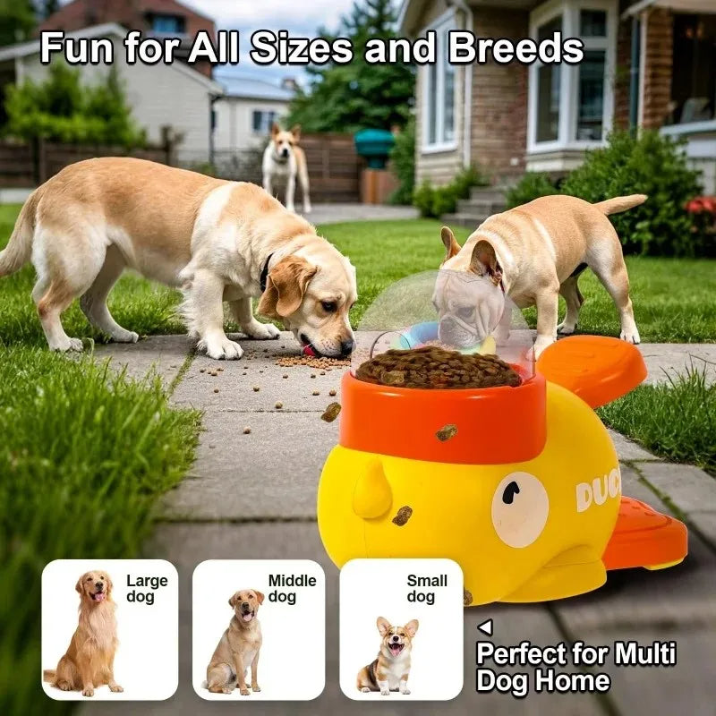 Dog Puzzle Feeder Interactive Pet Food Treat Dispenser Cartoon Duck Design Animaux antidérapants