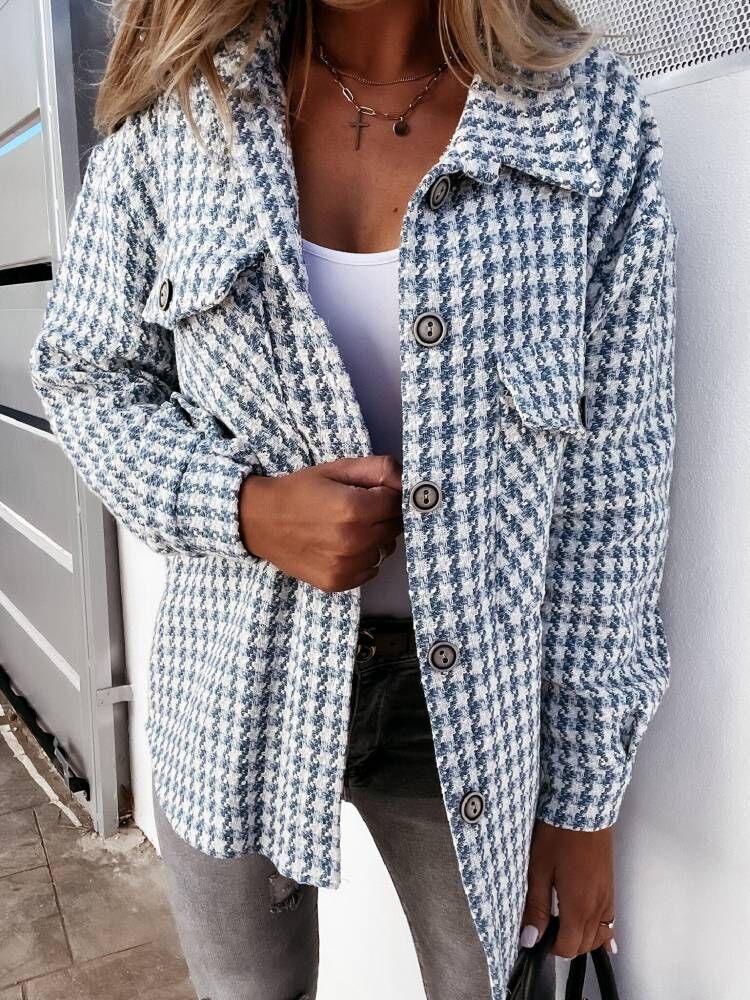 Manteau en laine imprimé à la main