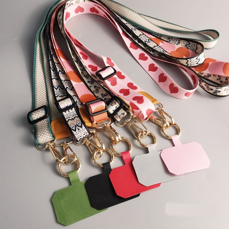 Téléphone portable Lanyard Crossbody Bag Solid Color Long Braces Détachable Multi-usage Strap