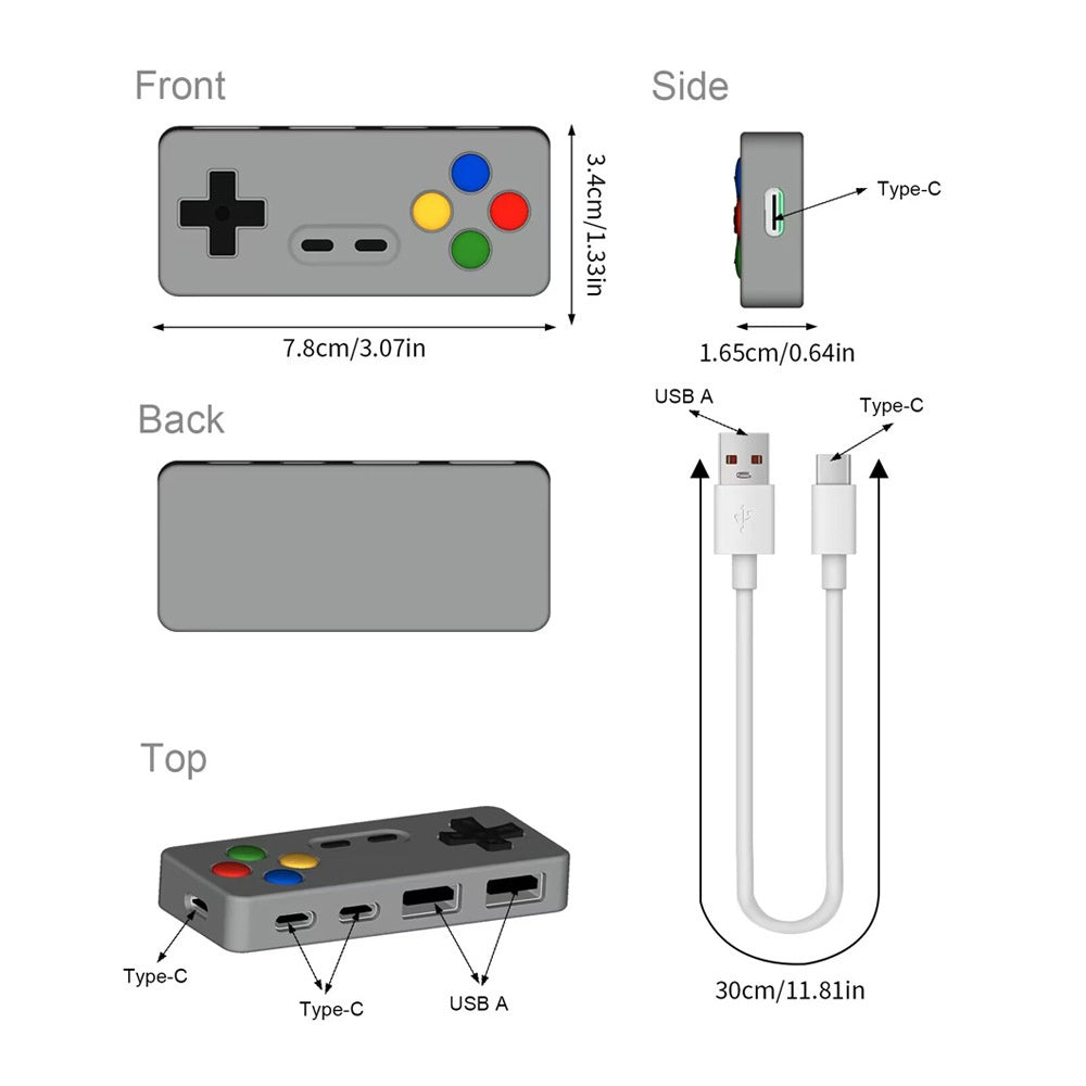 Creative Personality Cartoon Game Modeling HUB Quatre en un