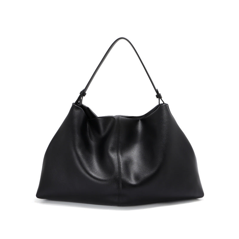 Sac sous-arm en cuir véritable en navette Sac de corps en cuir souple